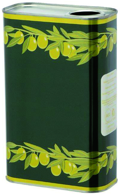 LATTINA PER OLIO SENZA TAPPO  lt.  1 - cm. 7x10,2x17,7 h
